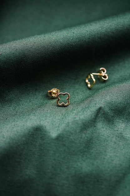 Ohrstecker goldenes Kleeblatt