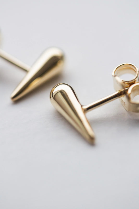 Ohrstecker goldener Tropfen